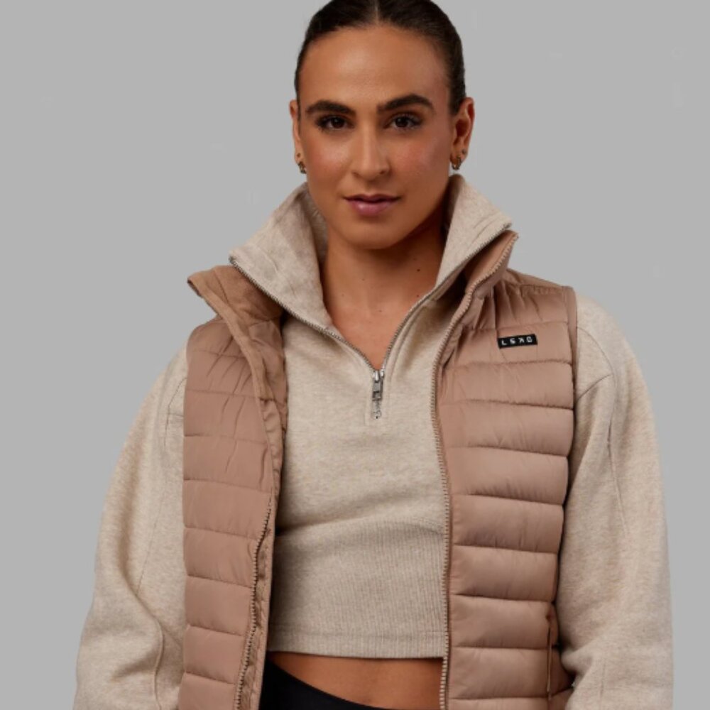 $140 NWT Women’s LSKD All Day Puffer Vest Desert – Medium